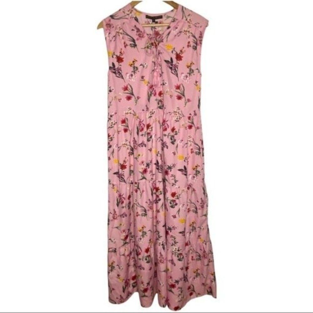 America & Beyond Pink Teared Maxi Dress Cover Up women's size Small S NWT